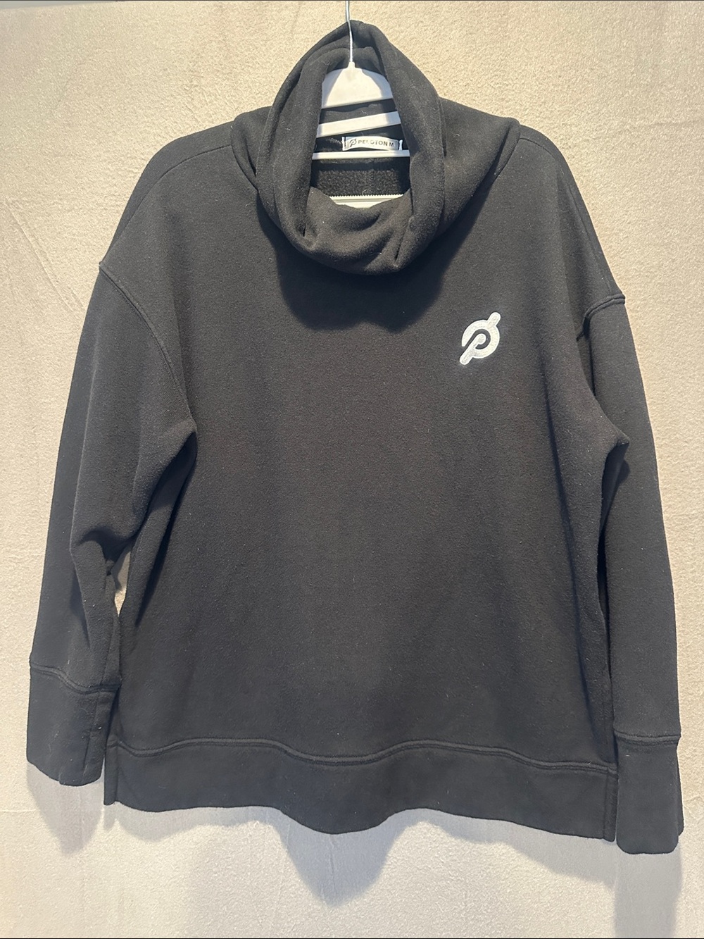 Peloton Black Cowl Neck Sweater
